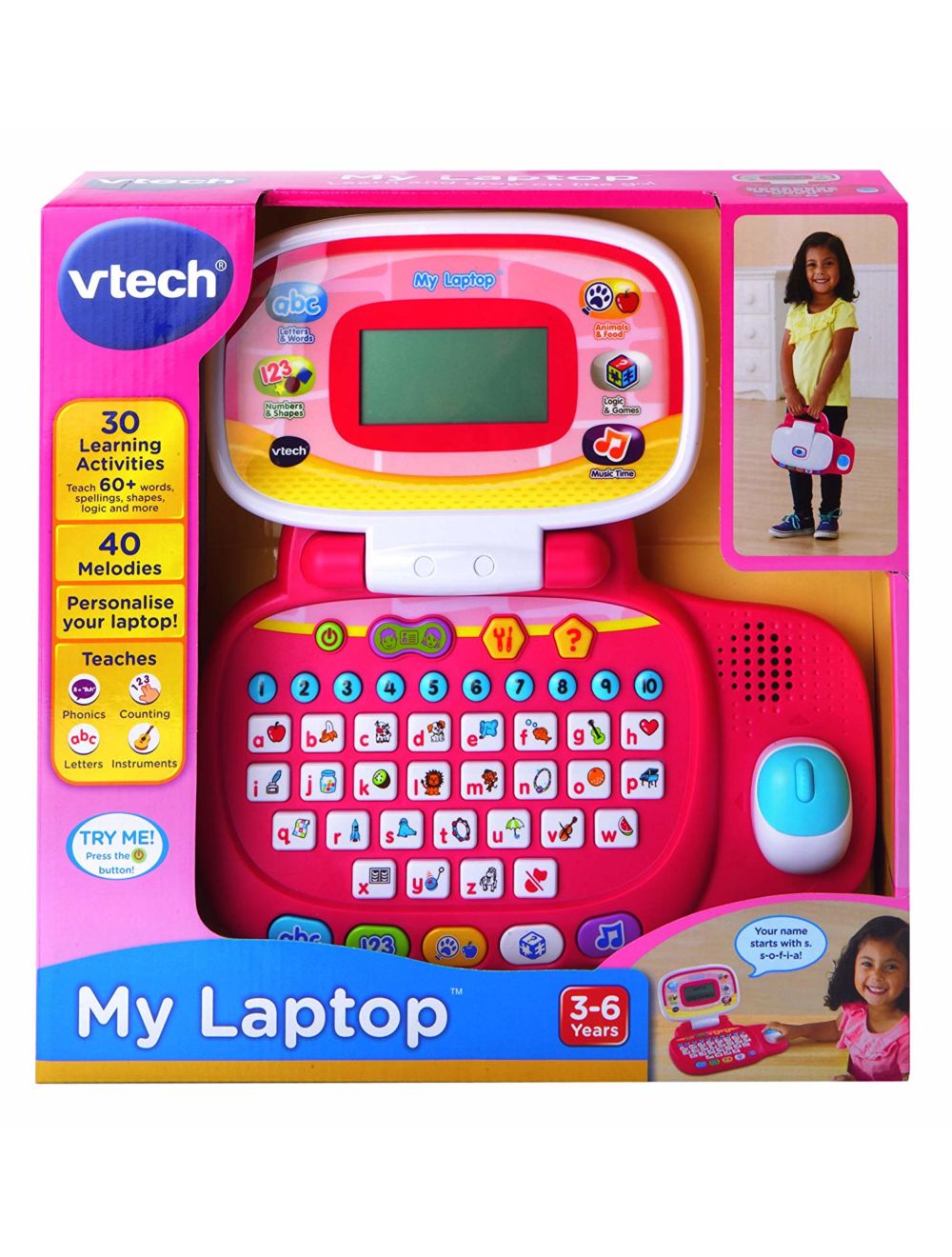 Pink toy laptop discount